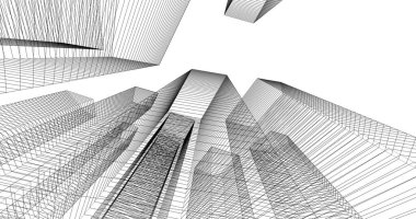 soyut mimari duvar kağıdı tasarımı, dijital konsept arkaplan