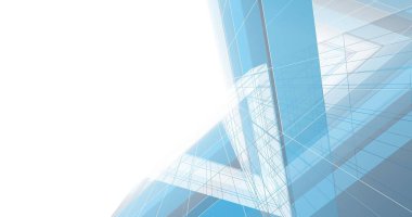 Arkaplanda mimari bina 3d illüstrasyon