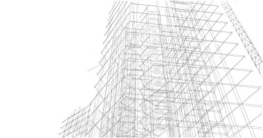 soyut mimari duvar kağıdı tasarımı, dijital konsept arkaplan