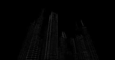 soyut mimari duvar kağıdı tasarımı, dijital konsept arkaplan