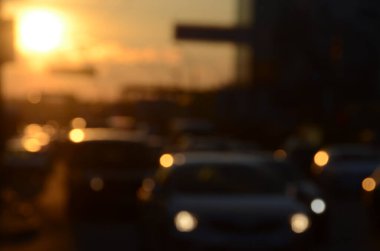 Bulanık şehir manzarası, soyut arkaplan 