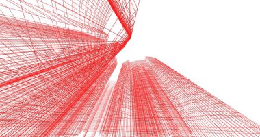 soyut mimari duvar kağıdı tasarımı, dijital konsept arkaplan