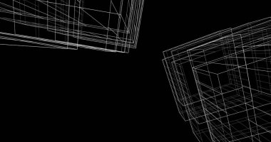 soyut mimari duvar kağıdı tasarımı, dijital konsept arkaplan