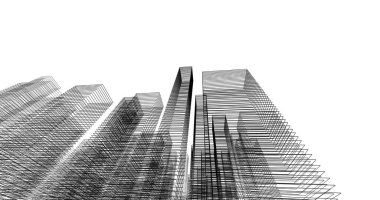 soyut mimari duvar kağıdı tasarımı, dijital konsept arkaplan