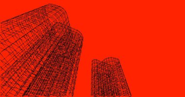 soyut mimari duvar kağıdı tasarımı, dijital konsept arkaplan