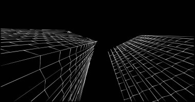 soyut mimari duvar kağıdı tasarımı, dijital konsept arkaplan