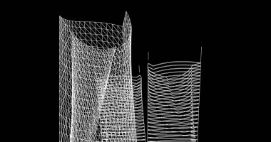 soyut mimari duvar kağıdı tasarımı, dijital konsept arkaplan