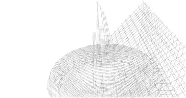 Mimari sanat konseptinde soyut çizgiler, minimum geometrik şekiller. 