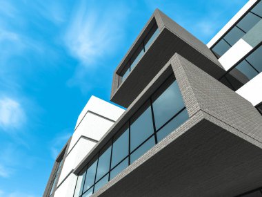 mimari sanat konsepti, minimum geometrik şekiller. 