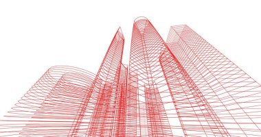 soyut mimari duvar kağıdı tasarımı, dijital konsept arkaplan
