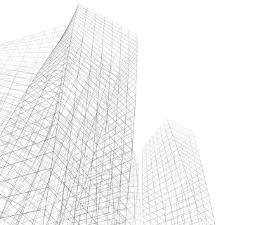 soyut mimari duvar kağıdı tasarımı, dijital konsept arkaplan