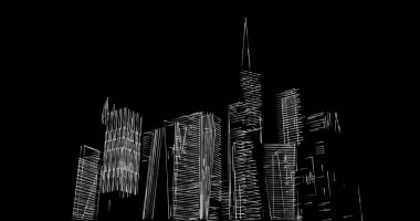 soyut mimari duvar kağıdı tasarımı, dijital konsept arkaplan