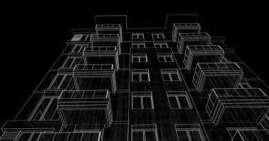 soyut mimari duvar kağıdı tasarımı, dijital konsept arkaplan