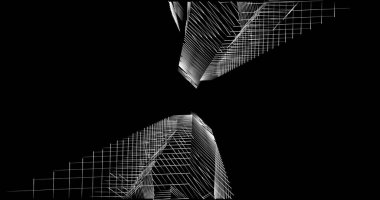 soyut mimari duvar kağıdı tasarımı, dijital konsept arkaplan