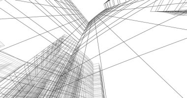 soyut mimari duvar kağıdı tasarımı, dijital konsept arkaplan