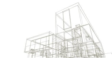 soyut mimari duvar kağıdı tasarımı, dijital konsept arkaplan