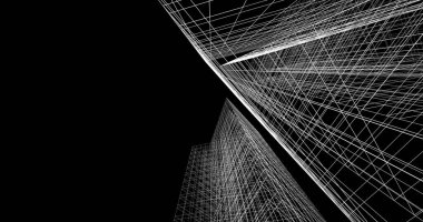 soyut mimari duvar kağıdı tasarımı, dijital konsept arkaplan