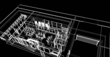 soyut mimari duvar kağıdı tasarımı, dijital konsept arkaplan