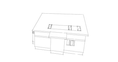 Mimari sanat konseptinde soyut çizgiler, minimum geometrik şekiller. 