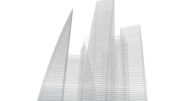 soyut mimari duvar kağıdı tasarımı, dijital konsept arkaplan