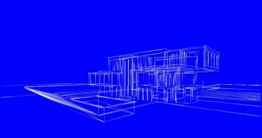 soyut mimari duvar kağıdı tasarımı, dijital konsept arkaplan