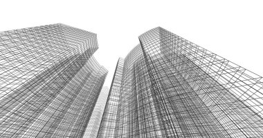 soyut mimari duvar kağıdı tasarımı, dijital konsept arkaplan