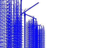 soyut mimari duvar kağıdı tasarımı, dijital konsept arkaplan