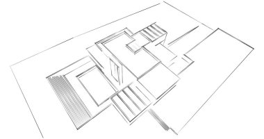 soyut mimari duvar kağıdı tasarımı, dijital konsept arkaplan