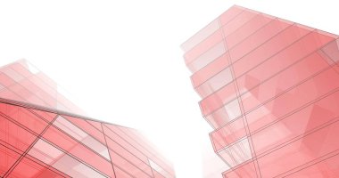 Mimari sanat konseptinde soyut çizgiler, minimum geometrik şekiller. 