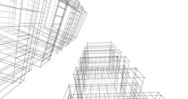soyut mimari duvar kağıdı tasarımı, dijital konsept arkaplan