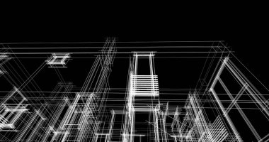 soyut mimari duvar kağıdı tasarımı, dijital konsept arkaplan