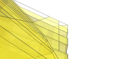 Mimari sanat konseptinde soyut çizgiler, minimum geometrik şekiller. 