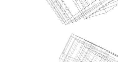 soyut mimari duvar kağıdı tasarımı, dijital konsept arkaplan