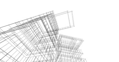 soyut mimari duvar kağıdı tasarımı, dijital konsept arkaplan