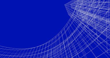 Arkaplanda mimari bina 3d illüstrasyon