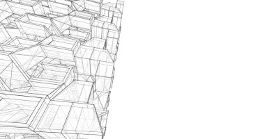 soyut mimari duvar kağıdı tasarımı, dijital konsept arkaplan