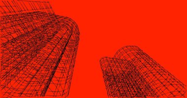 soyut mimari duvar kağıdı tasarımı, dijital konsept arkaplan