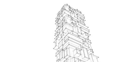 soyut mimari duvar kağıdı tasarımı, dijital konsept arkaplan