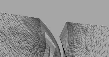 soyut mimari duvar kağıdı tasarımı, dijital konsept arkaplan