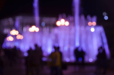 Bulanık soyut ışıklar gece şehrin arka planı