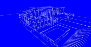 soyut mimari duvar kağıdı tasarımı, dijital konsept arkaplan