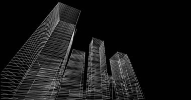 soyut mimari duvar kağıdı tasarımı, dijital konsept arkaplan