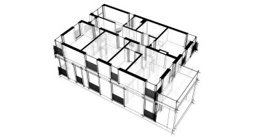 soyut mimari duvar kağıdı tasarımı, dijital konsept arkaplan