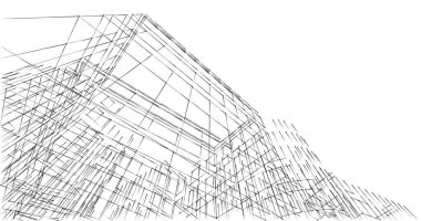 soyut mimari duvar kağıdı tasarımı, dijital konsept arkaplan
