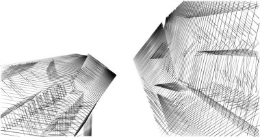 soyut mimari duvar kağıdı tasarımı, dijital konsept arkaplan