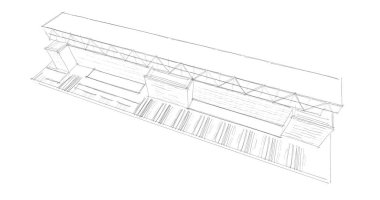 soyut mimari duvar kağıdı tasarımı, dijital konsept arkaplan