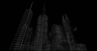 soyut mimari duvar kağıdı tasarımı, dijital konsept arkaplan