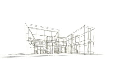 soyut mimari duvar kağıdı tasarımı, dijital konsept arkaplan