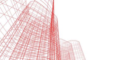 soyut mimari duvar kağıdı tasarımı, dijital konsept arkaplan