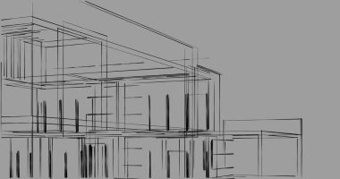 soyut mimari duvar kağıdı tasarımı, dijital konsept arkaplan